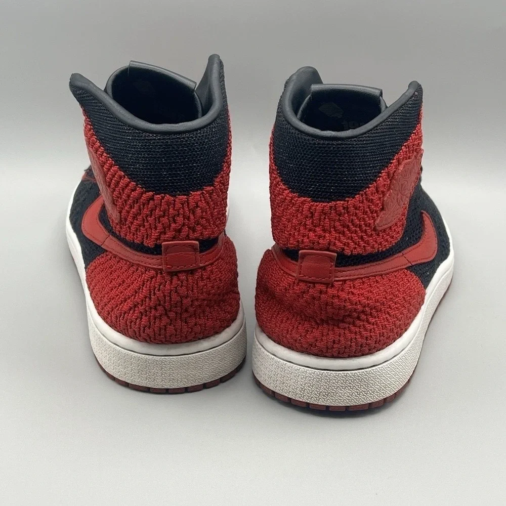 2017 Nike Air Jordan 1 Retro High OG Flyknit Bred Red Black - Men's‎ Size 7 USED